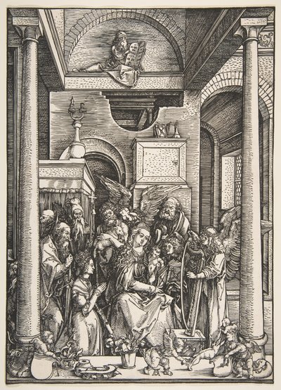 De verheerlijking van de Maagd, uit Het leven van de Maagd, ca. 1502 door Albrecht Dürer