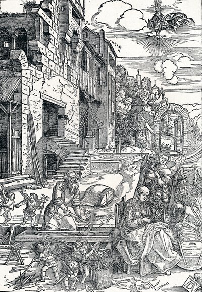 De Heilige Familie in Egypte, ca. 1501-1502, 1906 door Albrecht Dürer