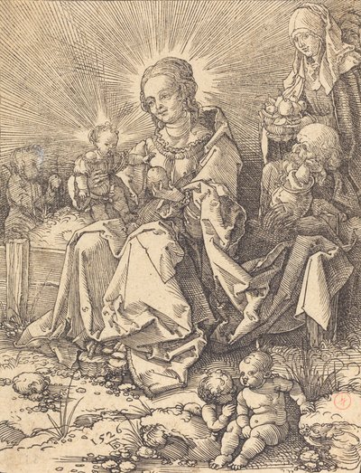 De Heilige Familie op een grasbank, 1526 door Albrecht Dürer