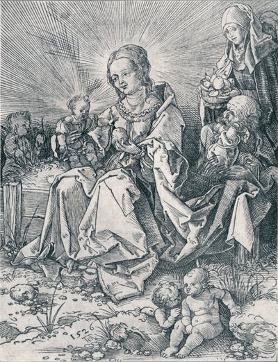 De Heilige Familie op een grasrijke bank, 1526 1906 door Albrecht Dürer