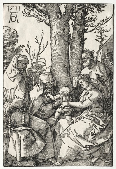 De Heilige Familie met Joachim en Anna door Albrecht Dürer