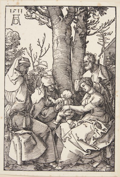 De Heilige Familie met Joachim en Sint Anna door Albrecht Dürer