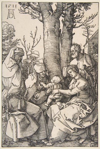 De Heilige Familie met Sint Joachim en Sint Anna door Albrecht Dürer