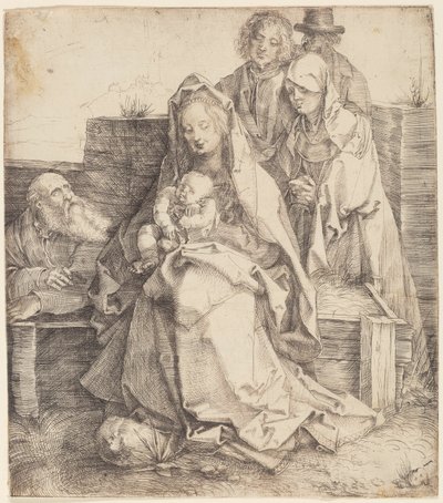 De Heilige Familie met St. Johannes, de Magdalena en Nicodemus door Albrecht Dürer