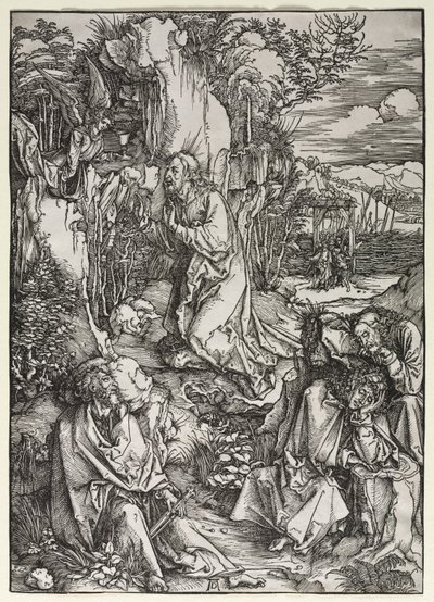 De Grote Passie: Christus op de Olijfberg, ca. 1497-1500 door Albrecht Dürer