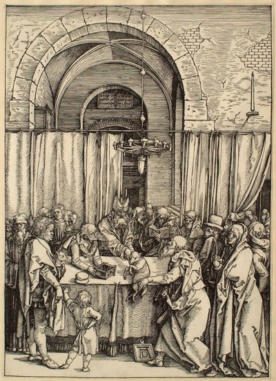 Het leven van de Maagd: Joachims offer afgewezen door Albrecht Dürer