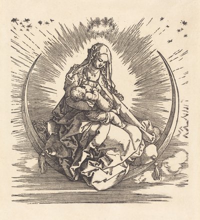 De Madonna op de Maan, 1510-1511 door Albrecht Dürer