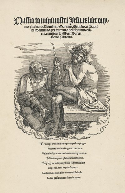 De Man van Smarten bespot door een soldaat door Albrecht Dürer