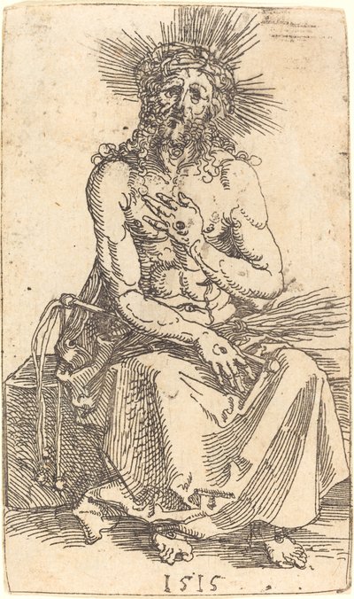De Man van Smarten Zittend door Albrecht Dürer