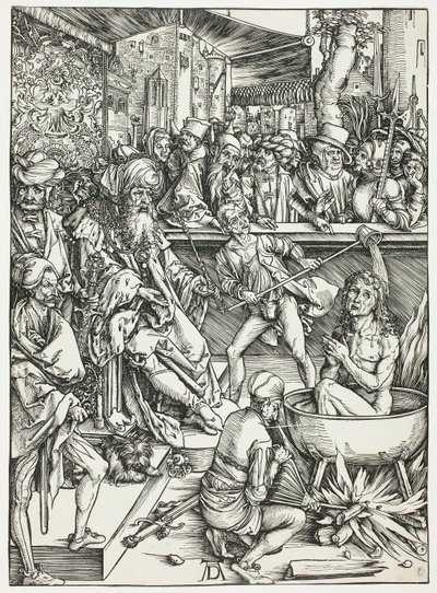 Het martelaarschap van Sint Jan, uit De Apocalyps door Albrecht Dürer