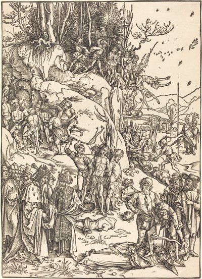 Het Martelaarschap van de Tienduizend door Albrecht Dürer