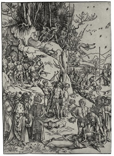 Het martelaarschap van de tienduizend, 1497 door Albrecht Dürer