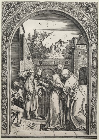 De Ontmoeting van Joachim en Anna bij de Gouden Poort door Albrecht Dürer