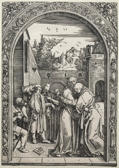 De ontmoeting van Joachim en Anna bij de Gouden Poort, 1504 door Albrecht Dürer