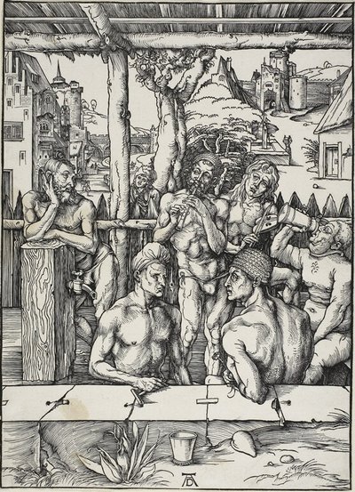 Het mannenbad door Albrecht Dürer