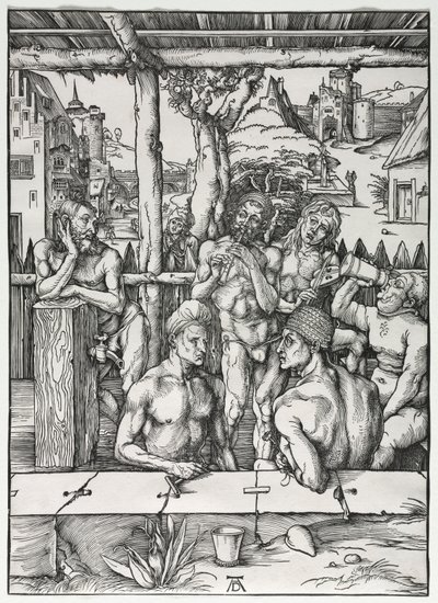 Het mannenbadhuis door Albrecht Dürer