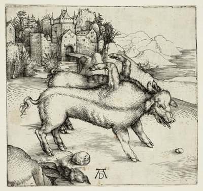 Het Monsterlijke Zwijn van Landser door Albrecht Dürer