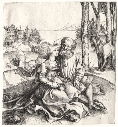 Het Aanbod van Liefde (of Het Slecht Passende Paar) door Albrecht Dürer