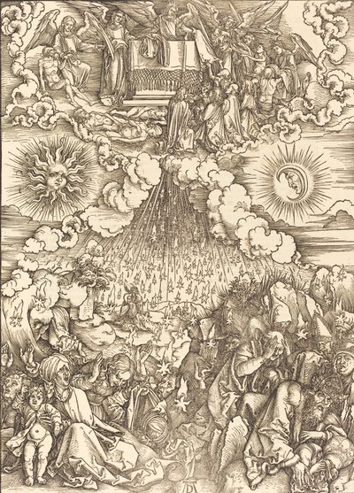 Het Openen van het Vijfde en Zesde Zegel, 1498 door Albrecht Dürer