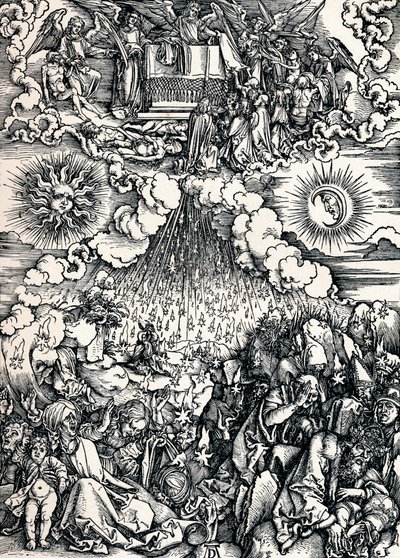 De opening van het vijfde en zesde zegel, 1498 1906 door Albrecht Dürer