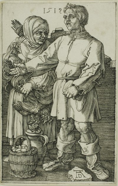 De Boer en Zijn Vrouw op de Markt door Albrecht Dürer