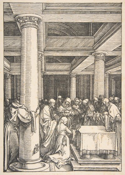 De Presentatie in de Tempel, uit Het Leven van de Maagd, ca. 1505 door Albrecht Dürer