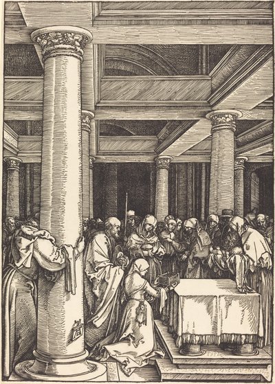 De presentatie van Christus in de tempel door Albrecht Dürer
