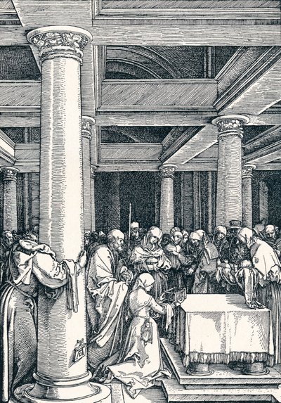 De presentatie van Christus in de tempel door Albrecht Dürer