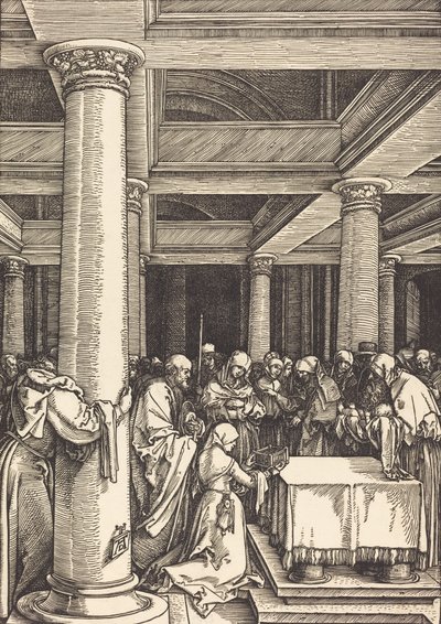 De presentatie van Christus in de tempel door Albrecht Dürer