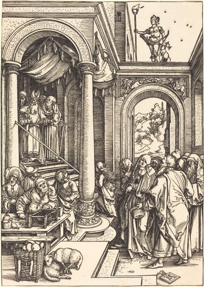 De presentatie van de Maagd in de tempel door Albrecht Dürer