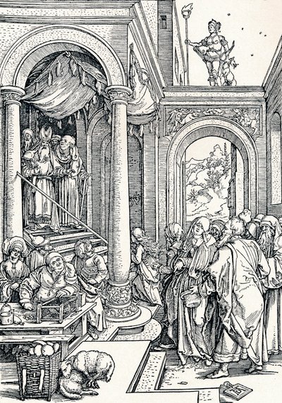 De presentatie van de Maagd in de Tempel, 1506, 1906 door Albrecht Dürer