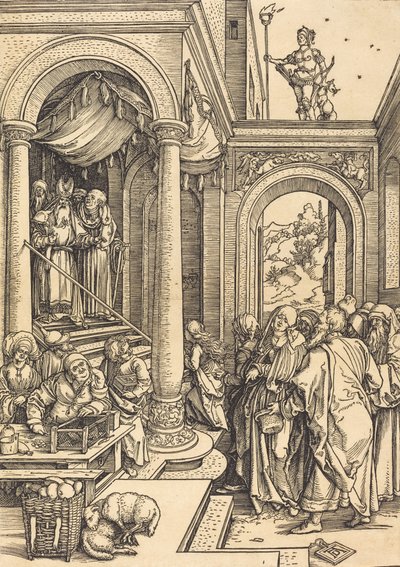 De presentatie van de Maagd in de tempel door Albrecht Dürer