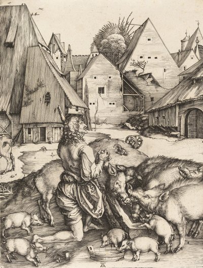 De Verloren Zoon, c. 1496 door Albrecht Dürer