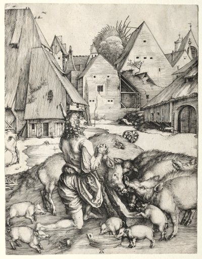 De Verloren Zoon, ca. 1496 door Albrecht Dürer