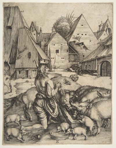 De Verloren Zoon, ca. 1496 door Albrecht Dürer