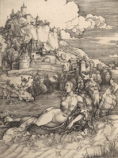 Het zeemonster (Das Meerwunder), ca. 1498 door Albrecht Dürer
