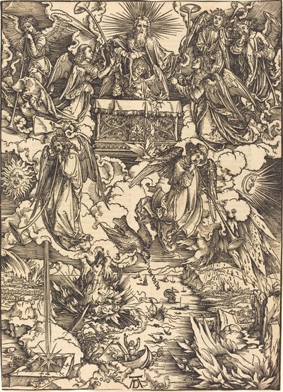 De Zeven Engelen met de Trompetten door Albrecht Dürer