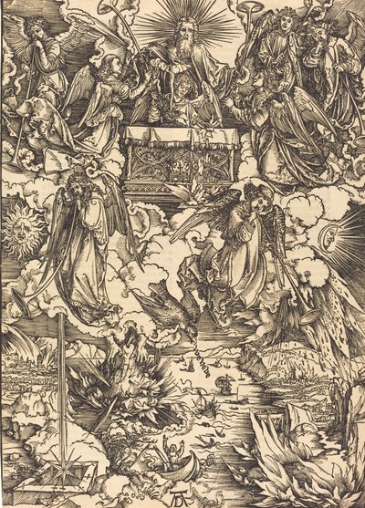 De zeven engelen met de trompetten door Albrecht Dürer