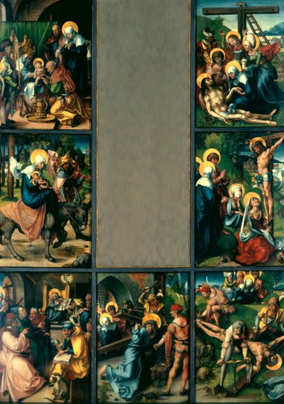 De Zeven Smarten van de Maagd, 1495-1496 door Albrecht Dürer