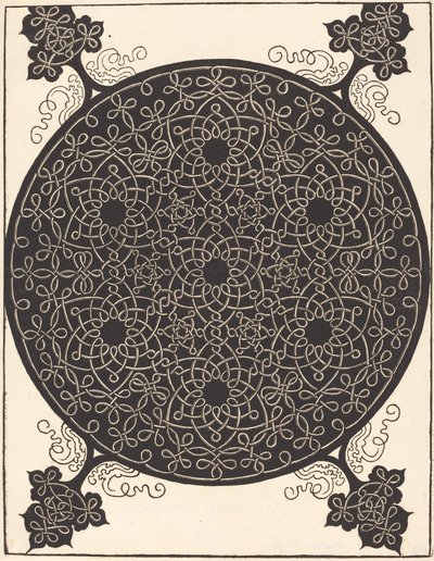 De Zesde Knoop (combinatie van zeven kleine knoopsystemen met zwarte centra) door Albrecht Dürer