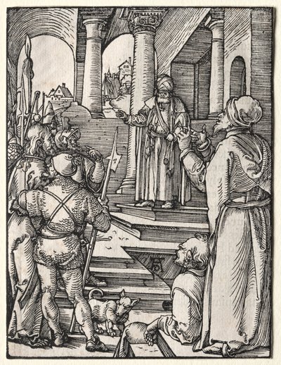 De Kleine Passie: Christus voor Pilatus door Albrecht Dürer
