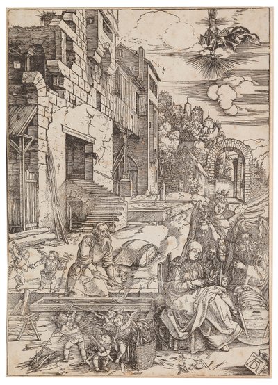 Het verblijf van de Heilige Familie in Egypte, uit Het leven van de Maagd, ca. 1504 door Albrecht Dürer