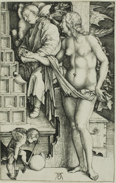 De Verleiding van de Luiaard (De Droom van de Dokter) door Albrecht Dürer
