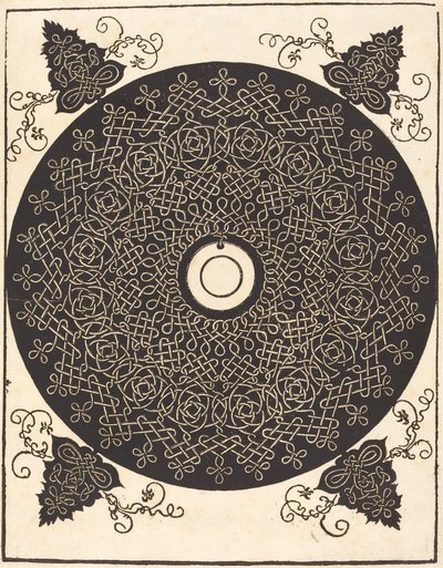 De derde knoop (met een zwarte cirkel op een wit medaillon) door Albrecht Dürer