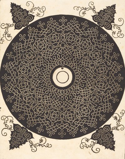De derde knoop met een zwarte cirkel op een witte medaillon, waarschijnlijk 1506-1507 door Albrecht Dürer