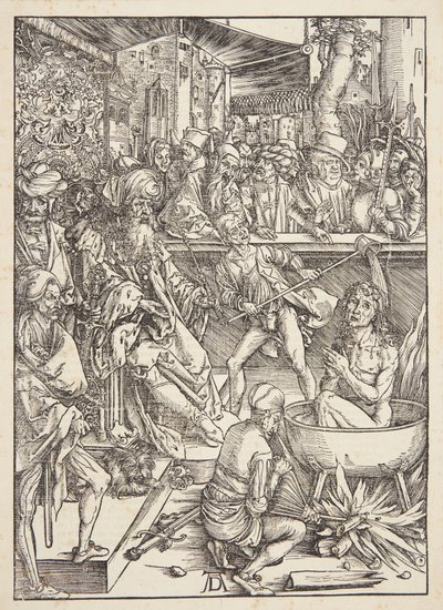 De Marteling van St. Johannes de Evangelist door Albrecht Dürer