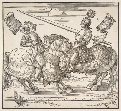 Het Toernooi te Paard door Albrecht Dürer
