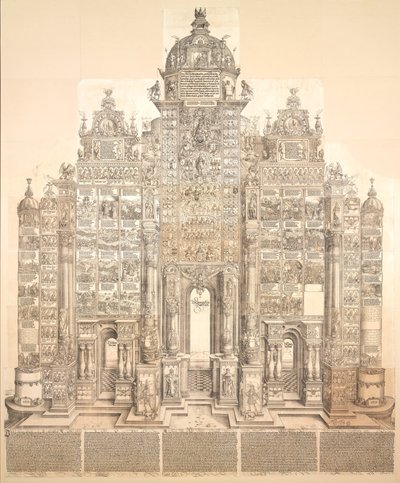 De Triomfboog van Keizer Maximiliaan I door Albrecht Dürer