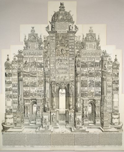 De Triomfboog van Maximiliaan, 1515, 1799 editie door Albrecht Dürer