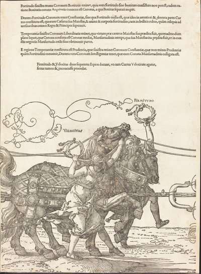 De Triomfwagen van Maximiliaan I (De Grote Triomfwagen) [plaat 5 van 8] door Albrecht Dürer